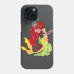 Mermaid red hair Phone Case