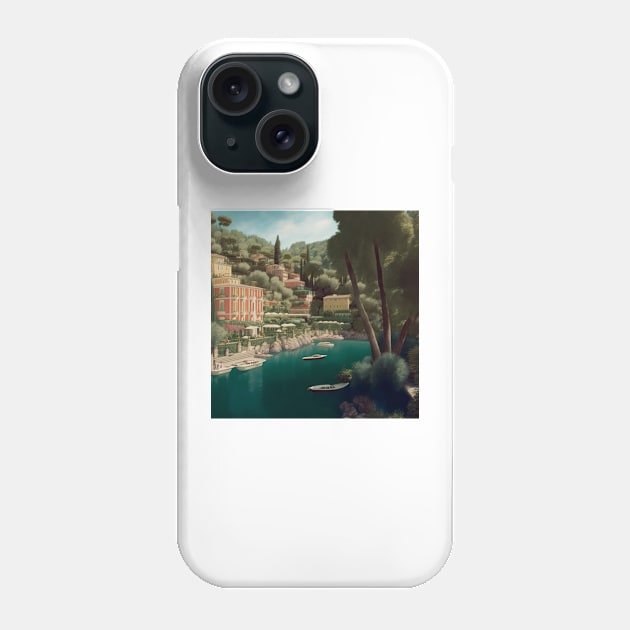 Portofino on the Ligurian Sea III Phone Case by hamptonstyle