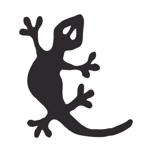 Simple Lizard Gecko Emblem Symbol T-Shirt