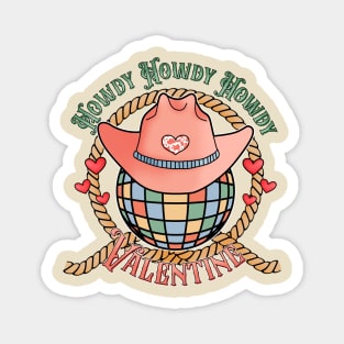 Howdy Disco Ball Valentine Magnet