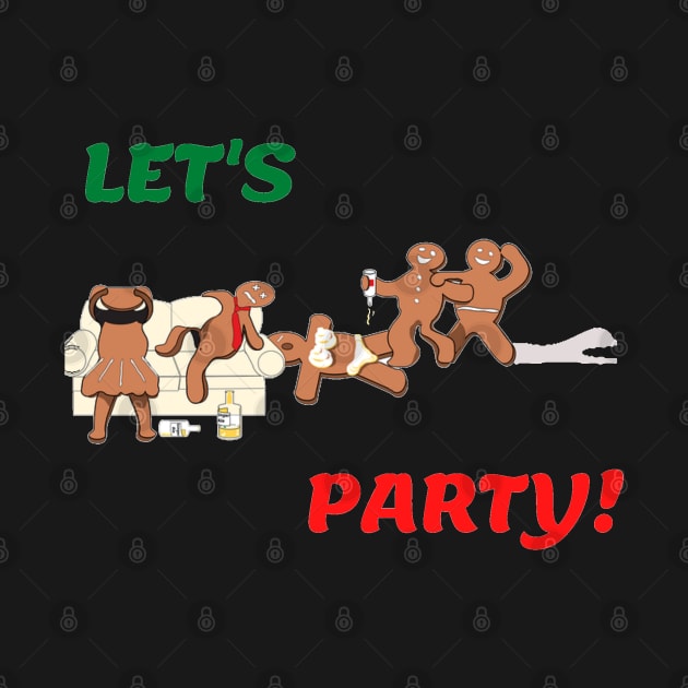 Gingerbread Christmas Party "Let's Party" Holiday Party by jackofdreams22