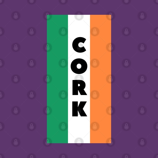 Cork City in Irish Flag Vertical by aybe7elf