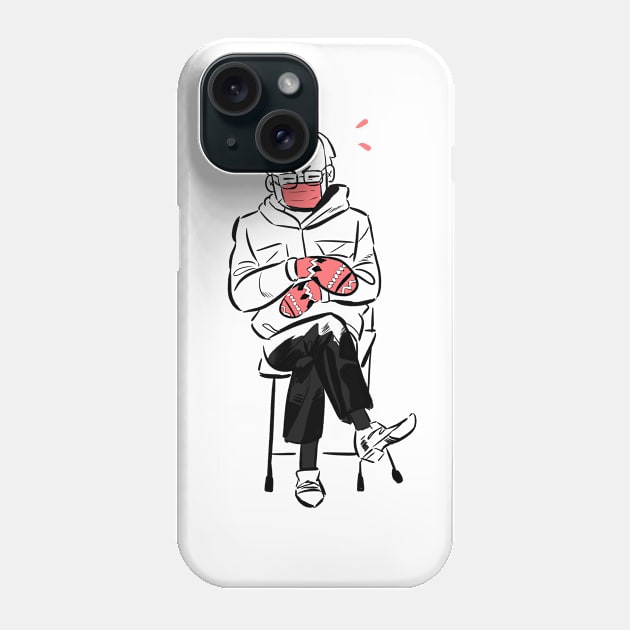 Grumpy Bernie Phone Case by dylanbeedoodles