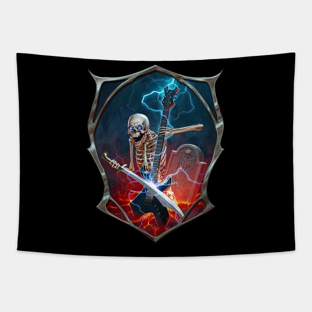 Metal Skeleton Tapestry by chriskar