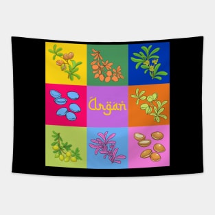 Moroccan Argan pop art Tapestry