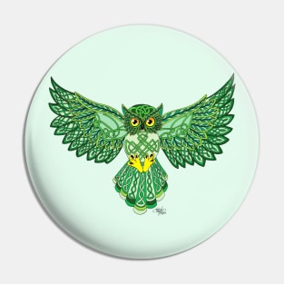 Celtic Flight Owl Pin