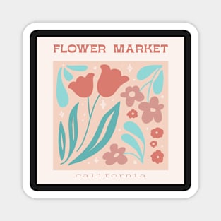 "flower market" california boho/groovy Matisse blobs abstract sign Magnet