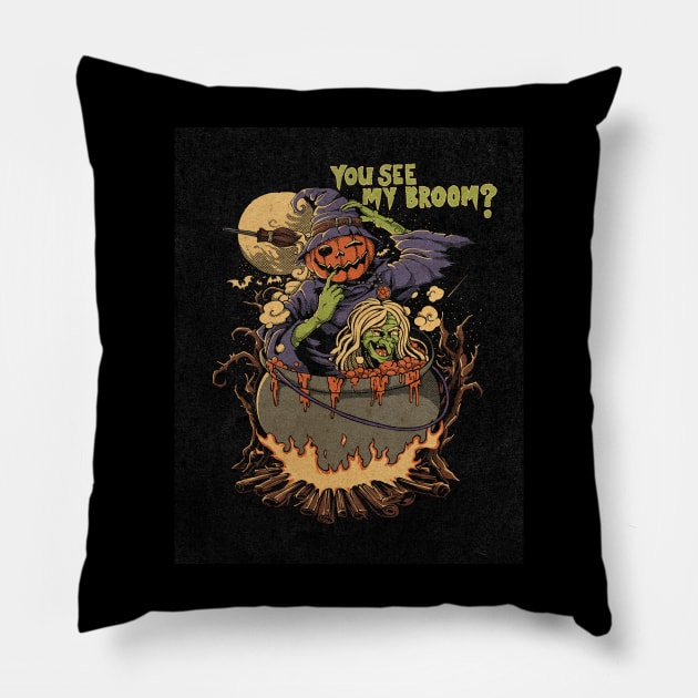 You see my broom Pillow by Alien Version