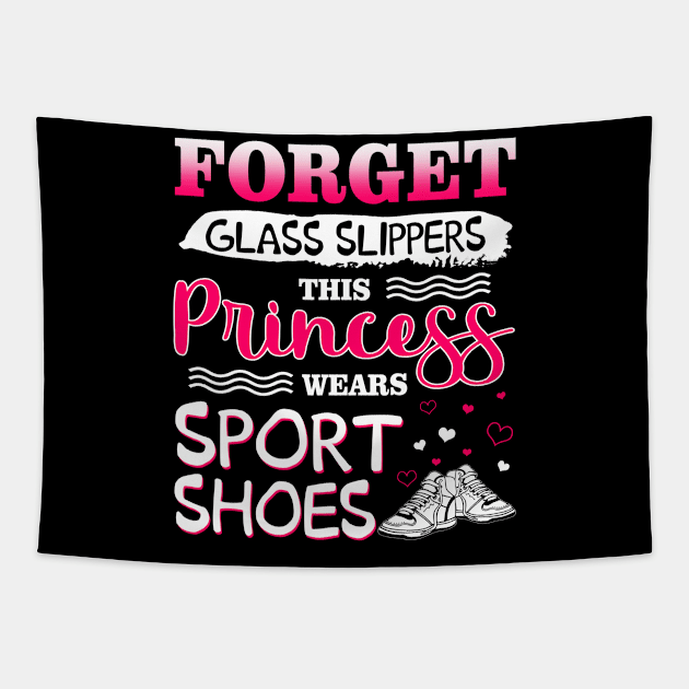 Forget Glass Slippers This Princess Wear Sport Shoes Tapestry by Manonee