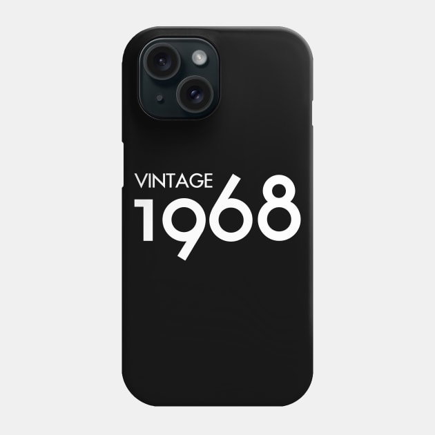 Vintage 1968 Gift 52nd Birthday Party Phone Case by Damsin