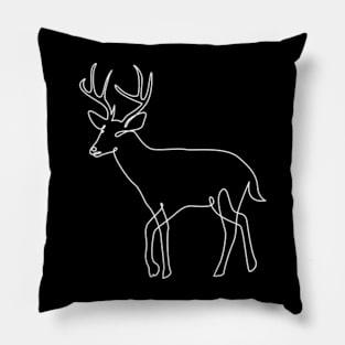 Deer One Line Art Pillow