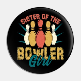 Sister Of The Birthday Bowler Kid Boy Girl Bowling Party Pin