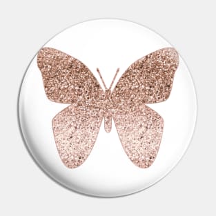 Sparkling rose gold butterfly Pin