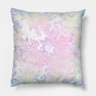 Pastel Marble Swirls Pillow