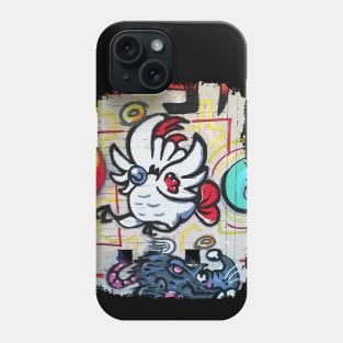 Parrot and rat - urban graffiti wall art Phone Case