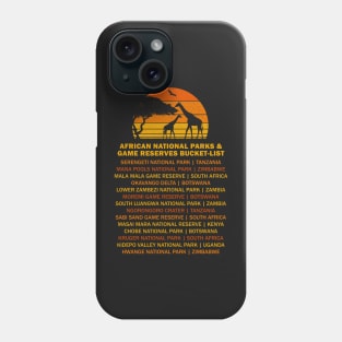 African Safari Bucket List Sunset Giraffe Mother Serengeti Phone Case