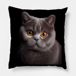 British Shorthair Cat - A Sweet Gift Idea For All Cat Lovers And Cat Moms Pillow