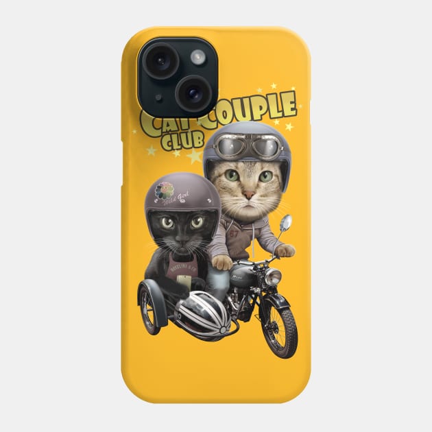 CAT COUPLE CLUB Phone Case by ADAMLAWLESS