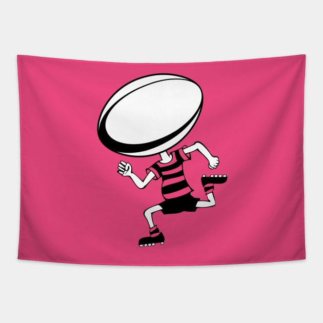 Rugby Girl Tapestry by atomguy