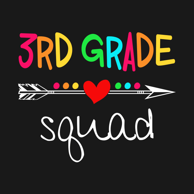 3rd Grade Squad Third Teacher Student Team Back To School Shirt by Alana Clothing