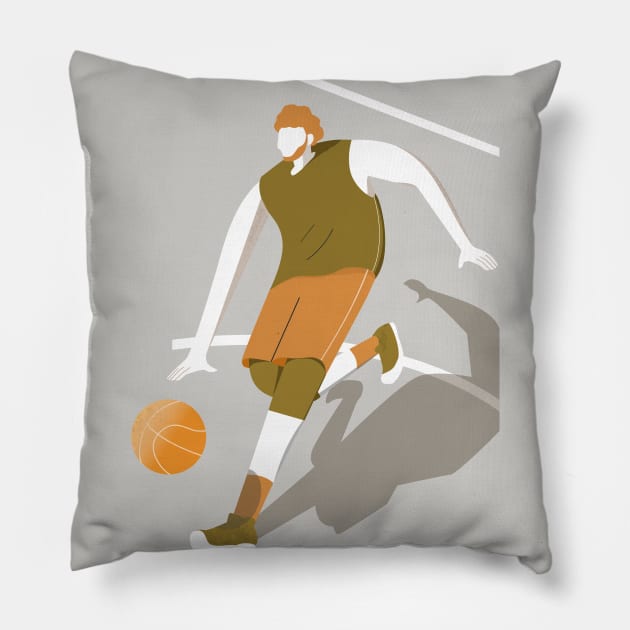 Basketball spirit v.2 Pillow by Zakaria Azis