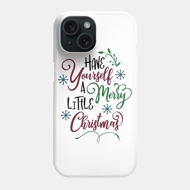 Have yourself a merry little Christmas Phone Case by Peach Lily Rainbow