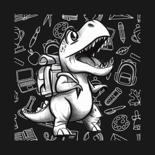 Kindergarten to 8 grade t rex dinosaur T-Shirt