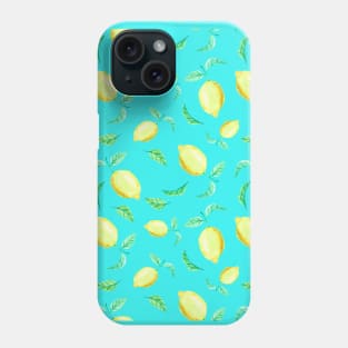 Summer Watercolor Lemons Phone Case