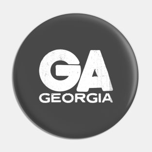 GA Georgia State Vintage Typography Pin