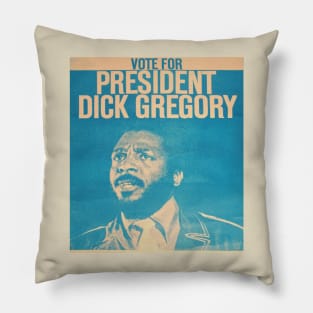 Dick Gregory For President 1968 Election Nostalgia Pillow