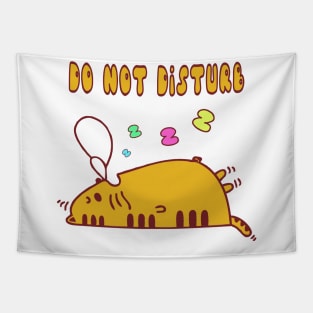 "Do Not Disturb" Sleeping Cat Tapestry