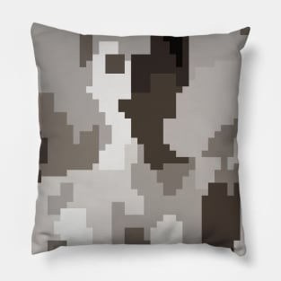 Black and White Girl (Pixel Art) 8 bit merch Pillow