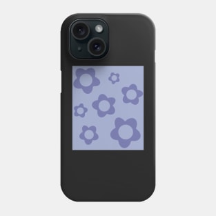 pattern flower aesthetic violet purple blue Phone Case