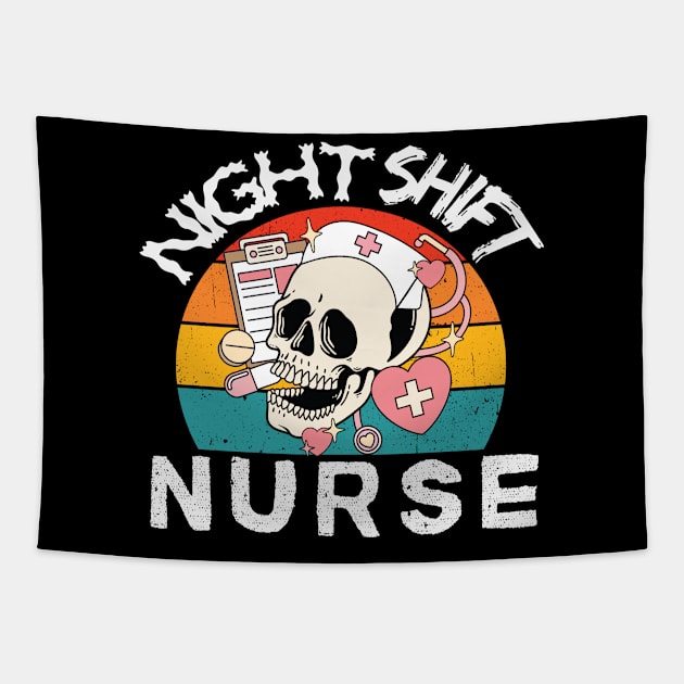 Santa's Favorite Night shift Nurse Tapestry by MZeeDesigns