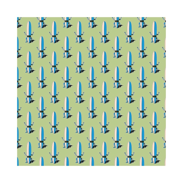 Surfboard Shaka Sign Pattern by AKdesign