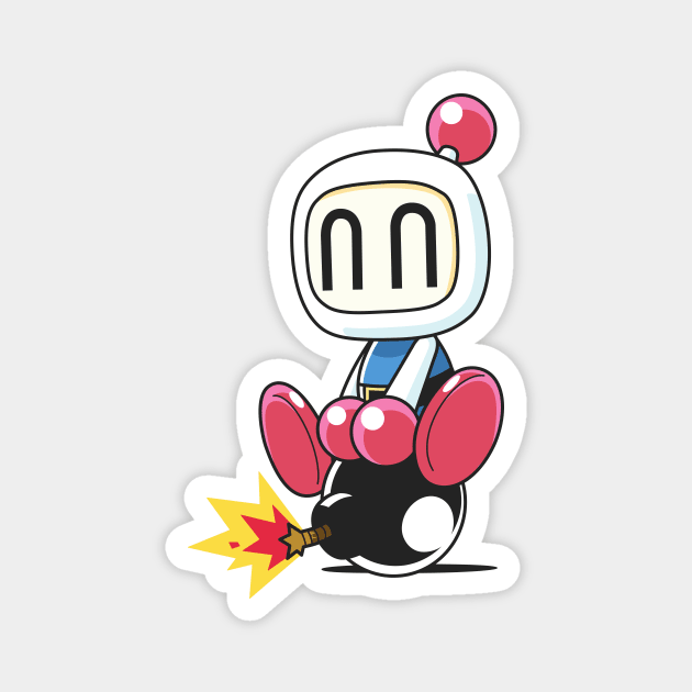 Bomberman / Dyna Blaster (Calm Like a Bomb) Magnet by LeeRobson