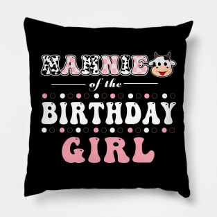 Nannie Of Birthday Girl Farm Animal Bday Party Celebrations Pillow