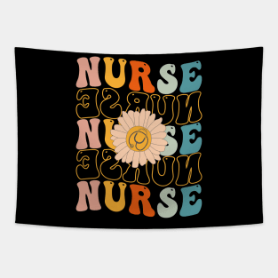 Retro Groovy Nurse Life For Women Nursing For Nurses Week Tapestry