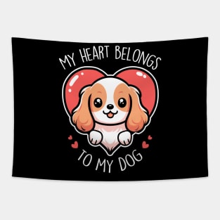 Valentine's Day Cavalier King Charles Spaniel Dog Tapestry