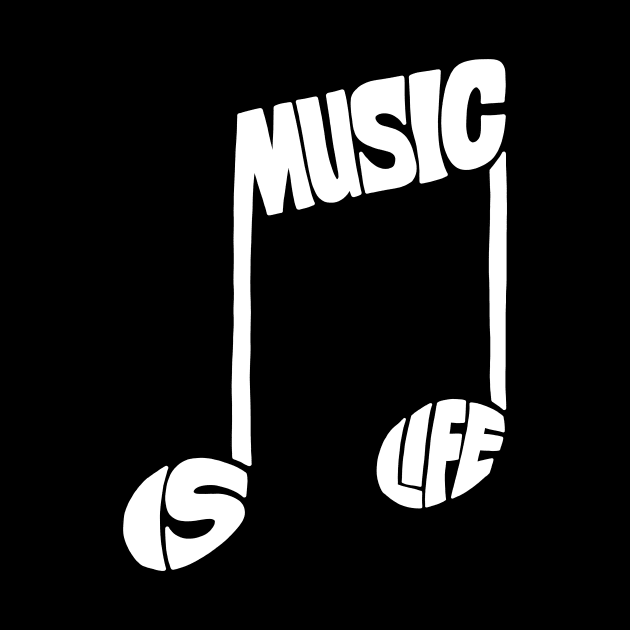 Music is life white by Seanings