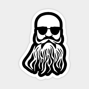 Bald Beard Sunglasses Biker Dude Magnet