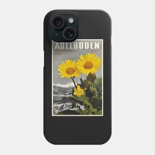 Adelboden, Switzerland, Vintage Travel Ski Poster Phone Case