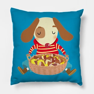 Bob con un cestino di castagne Pillow