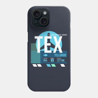 Telluride (TEX) Airport // Sunset Baggage Tag Phone Case