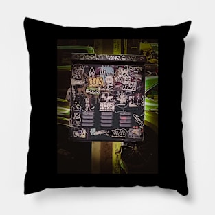 Urban Graffiti Street Art NYC Tags Stickers Pillow