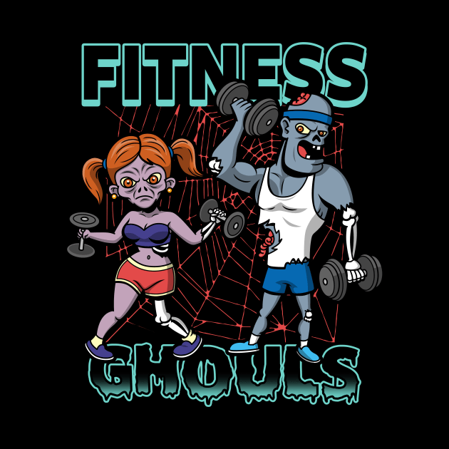 Funny Horror Gym Workout Zombies Cartoon Funny Meme by Originals By Boggs