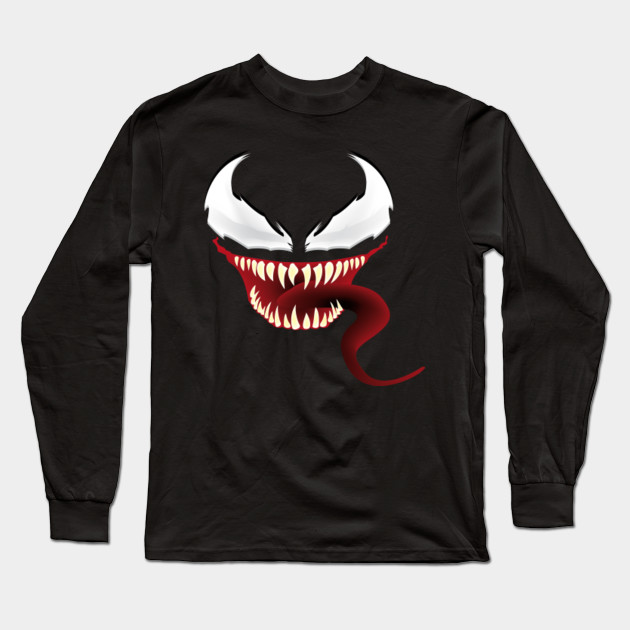 Venom Face Venom Long Sleeve T Shirt Teepublic - venom face long sleeve t shirt