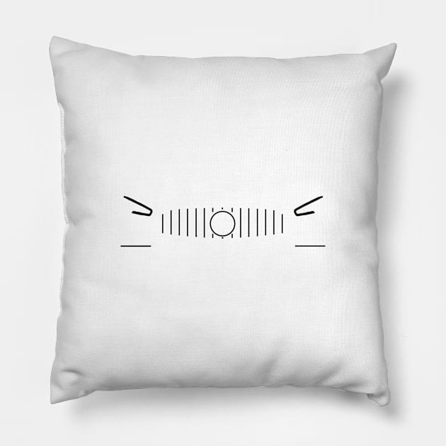 Luxury Supercar GT Silhouette Outline Pillow by logandeal