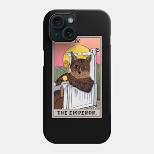 The emperor tarot deck - funny tarot cat Phone Case