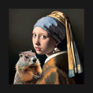 Pearl Earring & Groundhog Day T-Shirt